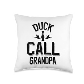 Duck Call Grandpa Throw Pillow