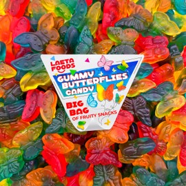 Gummy Butterflies Candy, Assorted Fruit Flavored (1 Pound Bag)