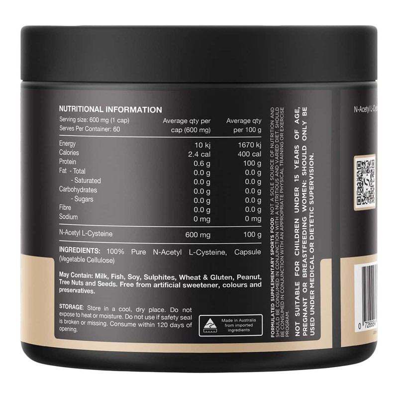 Switch Nutrition NAC (N-Acetyl L-Cystine), 120g