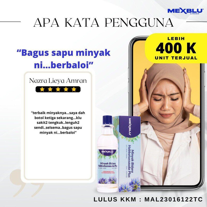 Minyak bidara Habbatussauda plus Mexblu