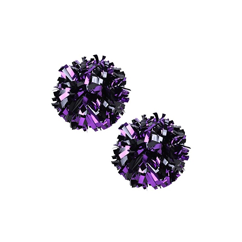 ICObuty Metallic Cheerleader Cheerleading Pom Poms 6 inch 1 Pair