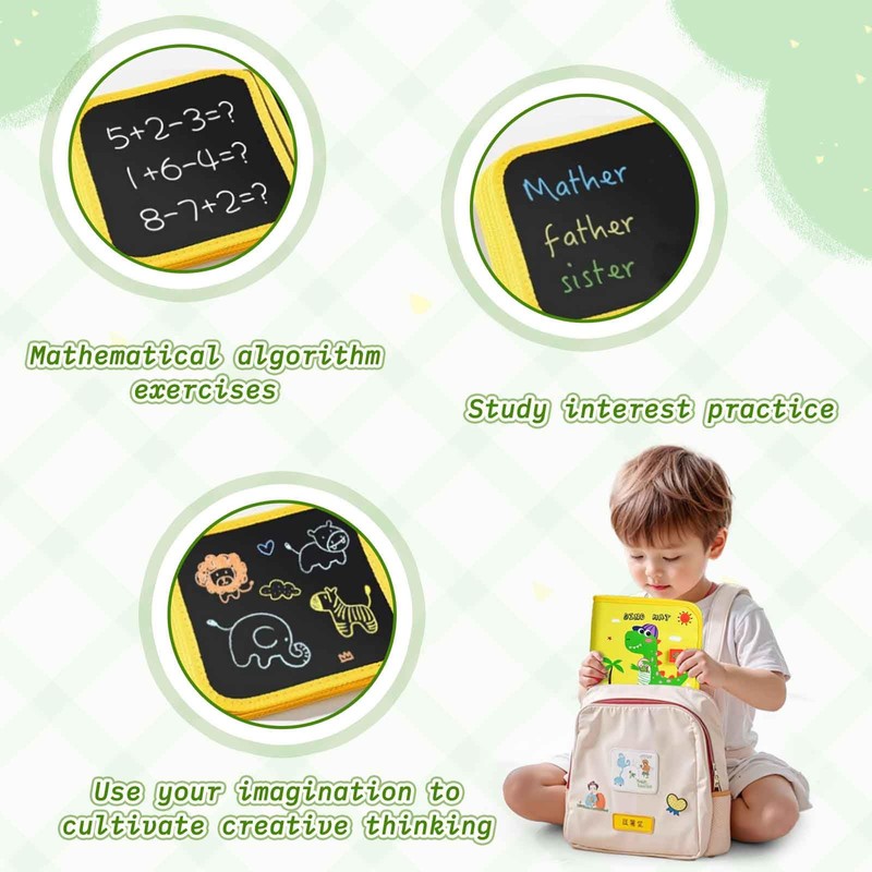 Portable Graffiti Drawing Board, Wipe Clean Colouring Book for Children