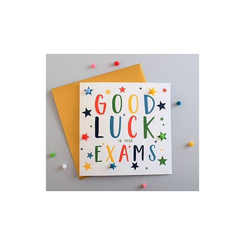 Pom Pom "Good Luck In Your Exams Greeting Card