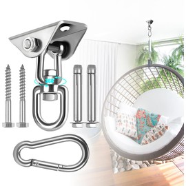 Hammock Hanging Kit, 1200 Lbs Capacity Heavy Duty 360 ° Rotating Hammock Hook Suitable for Hanging Hammock Chair, Aerial Yoga, Boxing Sandbags, Swings, Etc.