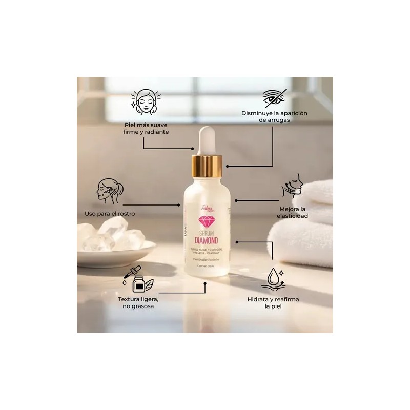 Colágeno Hidrolizada Líquido (puro) Serum Diamond 30ml 4pzas