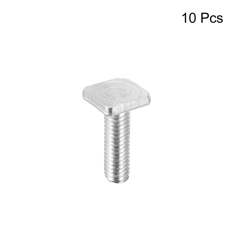 sourcing map Pack of 10 Square Head Screws M6 x