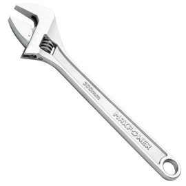 MAXPOWER 300 mm Adjustable Spanner, Professional High Performance Gear Key with Large Wrench Width, Premium Cr-V Steel - Max. 37.5 mm (Metric)