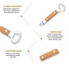 2Pcs Can Punch Bottle Opener - with Riveted Wood Handle,Manual