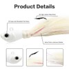 Natufish Bucktail Jigs 3Pcs Hair Jig Lure Hooks,Surf Fishing Hair