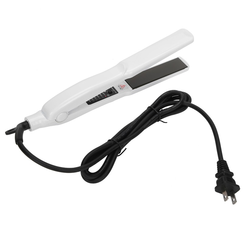 Professional Electric Hair Straightening Curling Iron DualUse Hair Straightener (White
