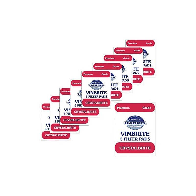 HARRIS 10x Harris Crystalbrite Filter Pads 5-pk Use with Harris