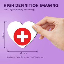 1 x Heart MDF Magnets - Switzerland Flag Map Swiss 9063