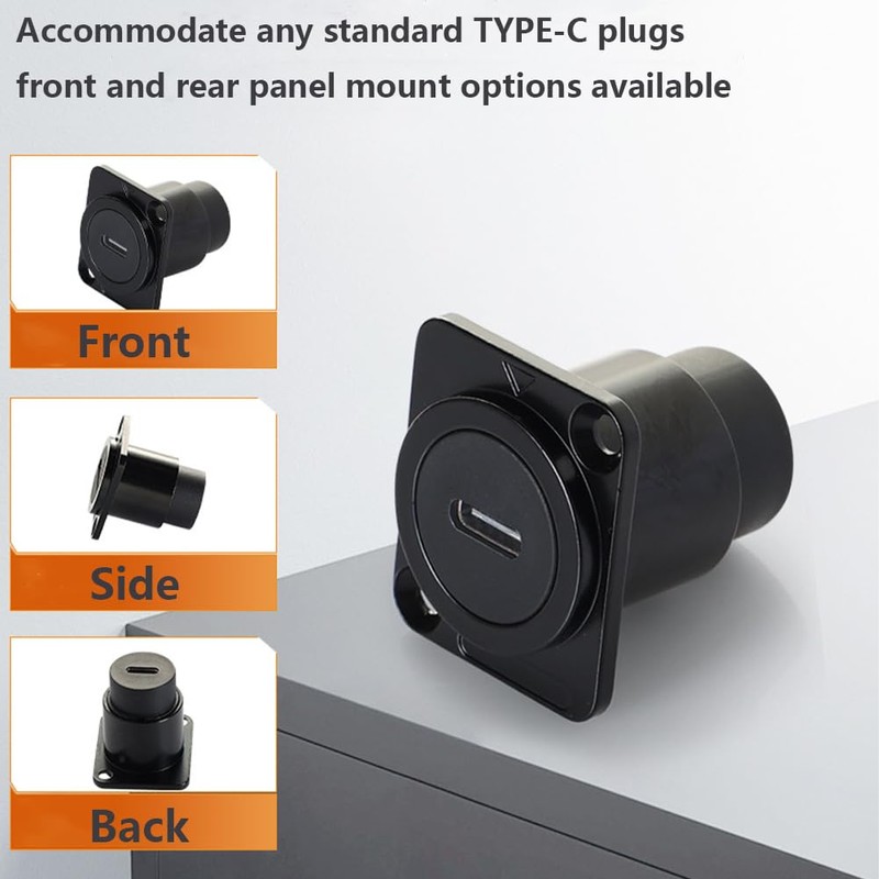 PENGLIN USB 3.1 Type C Coupler for Panel Mounting, USB