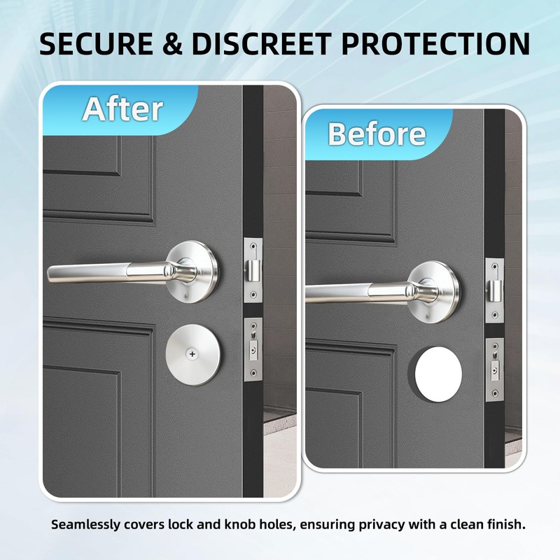 2 Set Door Hole Cover Plate 2-5/8" Deadbolt Cover Plate,