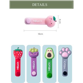 Earphone Cable Ties,Cord Winder,Strap Winder,Cord Organizer,Cable Straps, Cord Management,Cartoon Headphone Wire Ties,Wrap Winder, Fruit Shape Cable Management, USB Holder,Earphone Organizer, 5pcs