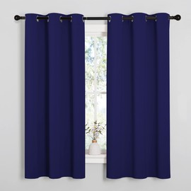 NICETOWN Blackout Curtain Panels, Window Treatment Energy Saving Thermal Insulated Solid Grommet Blackout Drapes/Draperies (Royal Blue, 1 Pair, 34 by 54)