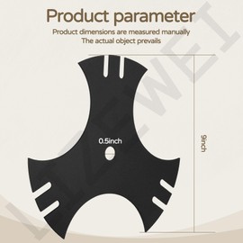 LIZEWEI 3 Pcs Universal 9" x 9" (1/2 inch Hole) Edger Blade, 3-Side Edger Star Blade for Craftsman Walk Behind Edger, Mclane 2059, Also for Power Trim Edgers Tru-Cut Edgers King Lawn Edgers