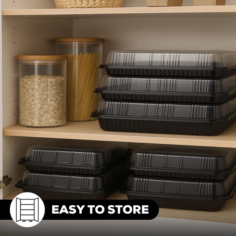 ebake Pack of 6 Sandwich Platter Trays with Lids -