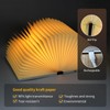 QXMGCBOK Retro Folding Book Lamp,Novelty LED Night Light,Relief 3-Color Desk