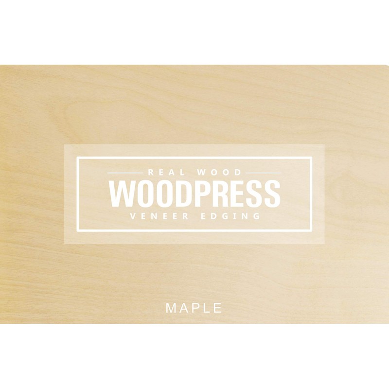 WoodPress® Real Maple Wood Veneer - Pack of 6 Sheets