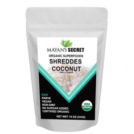 USDA Certified Organic Coconut Flakes Unsweetened 1 Lb -Perfect for Baking | Making Coconut Milk (Coconut Flakes Small 1 LB)
