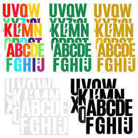 150Pcs 15 Sheets 4 Inch Large Letter Stickers, Colorful Alphabet Letters and Numbers Stickers Vinyl Alphabet Sticker Bulletin Board Letters for Education Poster Board Classroom Wall Decor (Colorful)