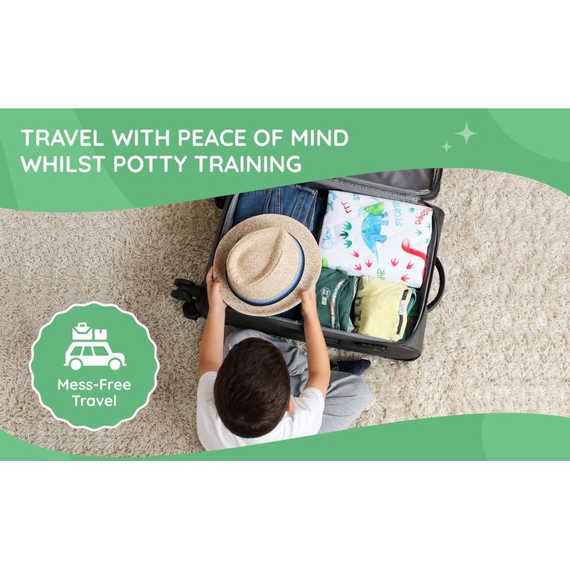 Potty training bed pad with tucks, mattress protector for 100%