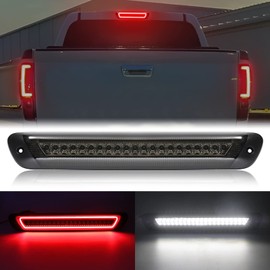 R&F Auto LED High Mount Brake Light Replacement for Colorado/Canyon (2004-2012) Pickup Trucks Roof Cargo Lights Third Brake Lamp with Seal Foam Gaskets F1 Style Red Flash Smoked Lens