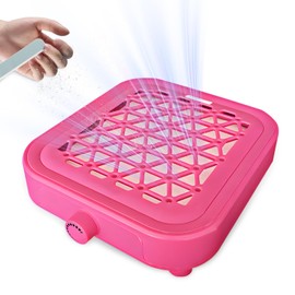 KmaxShip Nail Dust Collector with Turbine Brushless Motor 4000 rpm, Turbo Nail Fan Extractor Sucker, Fuschia Manicures Vacuum Cleaner, Reusable Filter for Acrylic Nail Polishing Art Tech, Home & Salon