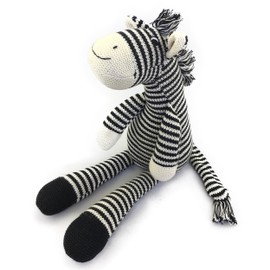 Ice King Bear Zebra Stuffed Animal Soft Plush Toy 10 Inches (Hand Knitted)