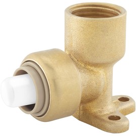 3/4" FPT PlumBite Push On Drop Ear 90° Elbow, Lead Free