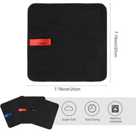 VIVOTE Microfibre Cloths Black Dish Cloth Kitchen Cloth Super Absorbent and Thick Household Cleaning Cloth Microfibre Kitchen Cleaning Cloths Multi-Purpose Dusting 20 cm x 20 cm Pack of 9