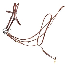 Billy Royal All Leather Herman Oak German Martingale | Superior Oiled Herman Oak Leather | Multiple Adjustment Levels | Scissor Snap Ends | Adjustable Neck Strap | Ideal Horse Training Device