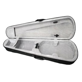 Doredo 4/4 Full Size Violin Case, Triangle Shape Violin Case, Cloth Exterior, Soft Lining, Black+Silver Grey