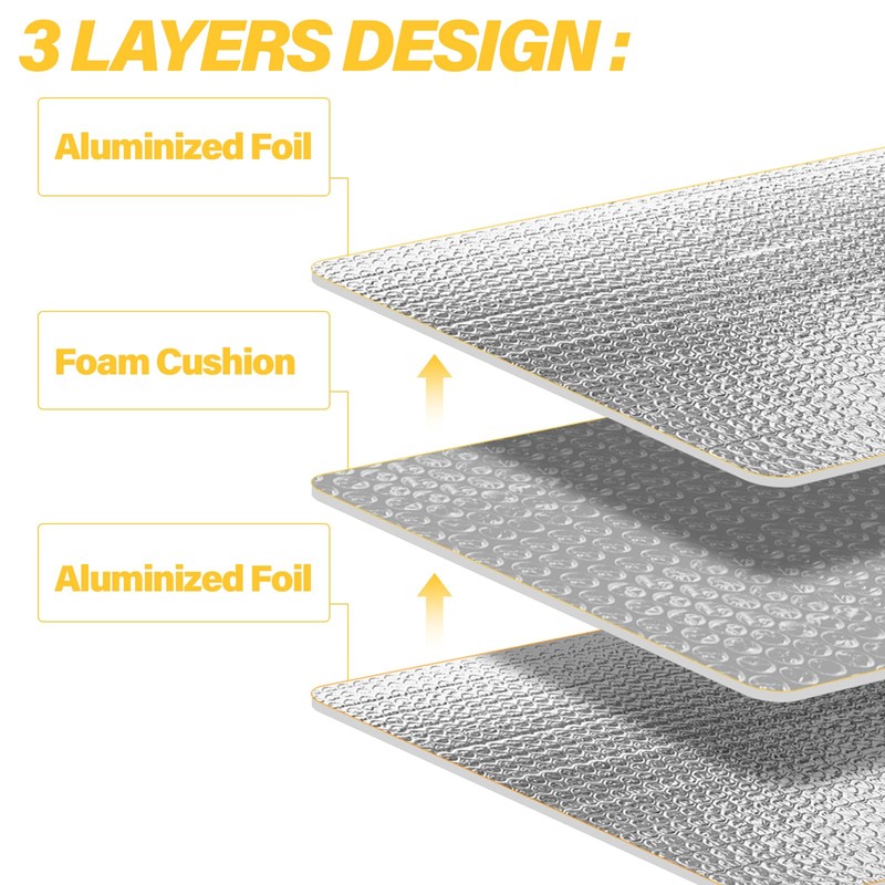 ZUIWAN 6MM Thick Garage Door Insulation Kit - 16P Reflective
