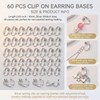 60 Pcs Clip Earring Converters for Jewelry Making