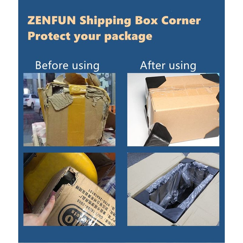 ZENFUN 200 Pcs Packaging Edge Protectors, Plastic Heavy Duty Shipping