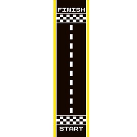OOTSR 9.8 ft Long Race Track Floor Runner Mat, Racing Car Party Decoration for Racing Car, Birthday, Game, Sports, Table (1 Piece)