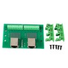 RJ45 Ethernet Connector Breakout Board Dual Network Port Input Screw