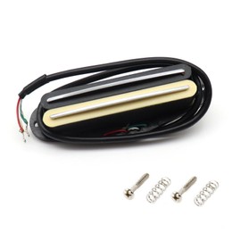 Dual Hot Rail High Output Humbucker pickup Single-Coil-Sized Guitar Humbucker Pickup for Fender Strat Style Electric Guitar Parts (Cream & Black)