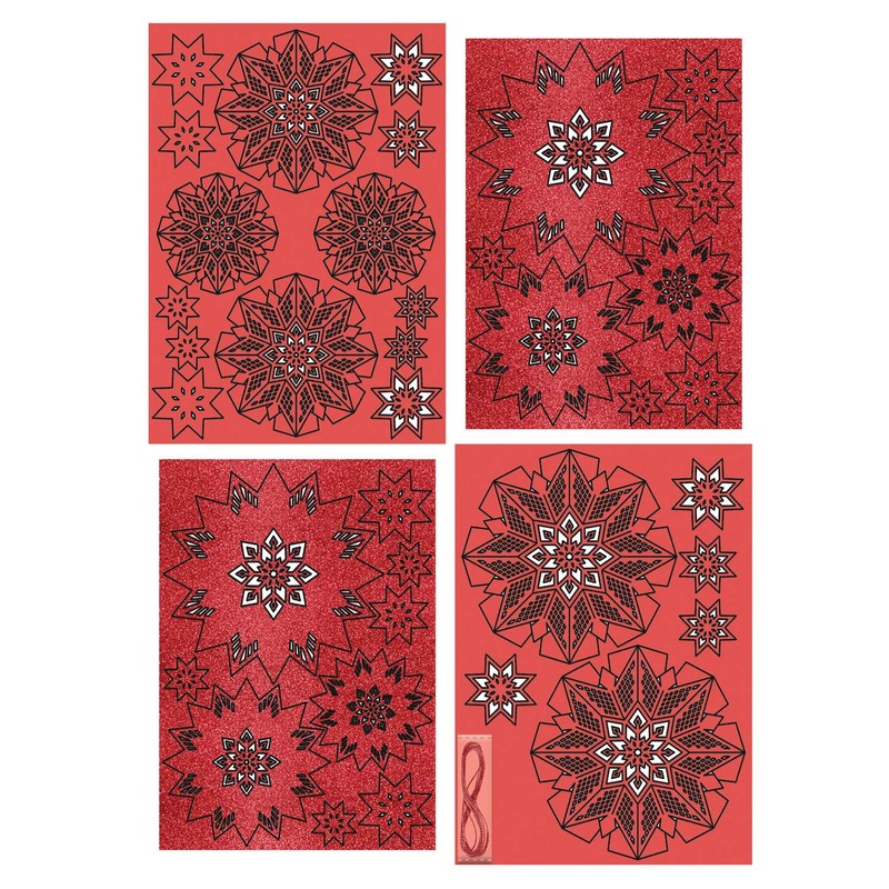 Ursus 33750000 Glitter Star 3D Estelle Red, Material for 3