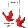 Cardinal Fan Pulls, Set of 2