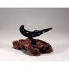 River Otter Sculpture by John Perry "On Back" Statue "Ebonite"