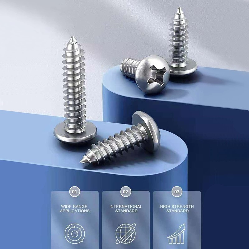 #4 x 3/4" Wood Screw 100Pcs 18-8 (304) Stainless Steel