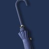 16 Bone Long Handled Umbrella Leather Handle Rain and Shine