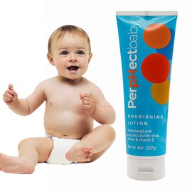 PerpHectBaby Nourishing, Moisturizing, Calming, Baby Dry Skin Lotion for Chapped & Cracked Skin Formulated with Cupuacu Butter, Shea Butter and Vitamin E. 8 oz.