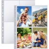 A4 Photo Sleeves for A4 2/3/4 Ring Binder, Transparent Double-Sided