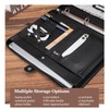 Geslun Vegan Leather Portfolio 3 Ring Binder with Clipboard, Hidden