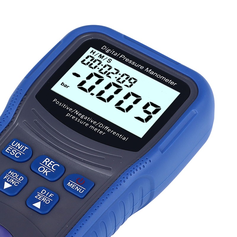 Digital Manometer High Accuracy 11 Units LCD Backlit Air Differential