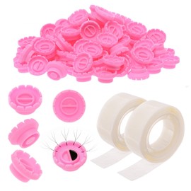 EKYSSO Glue Rings for Lash Extension, 200 PCS Volume Glue Holder, Easy Fan Lashes Ring, Flower Cup for Lash Extension Supplies, Eyelash Extension Rings Holder